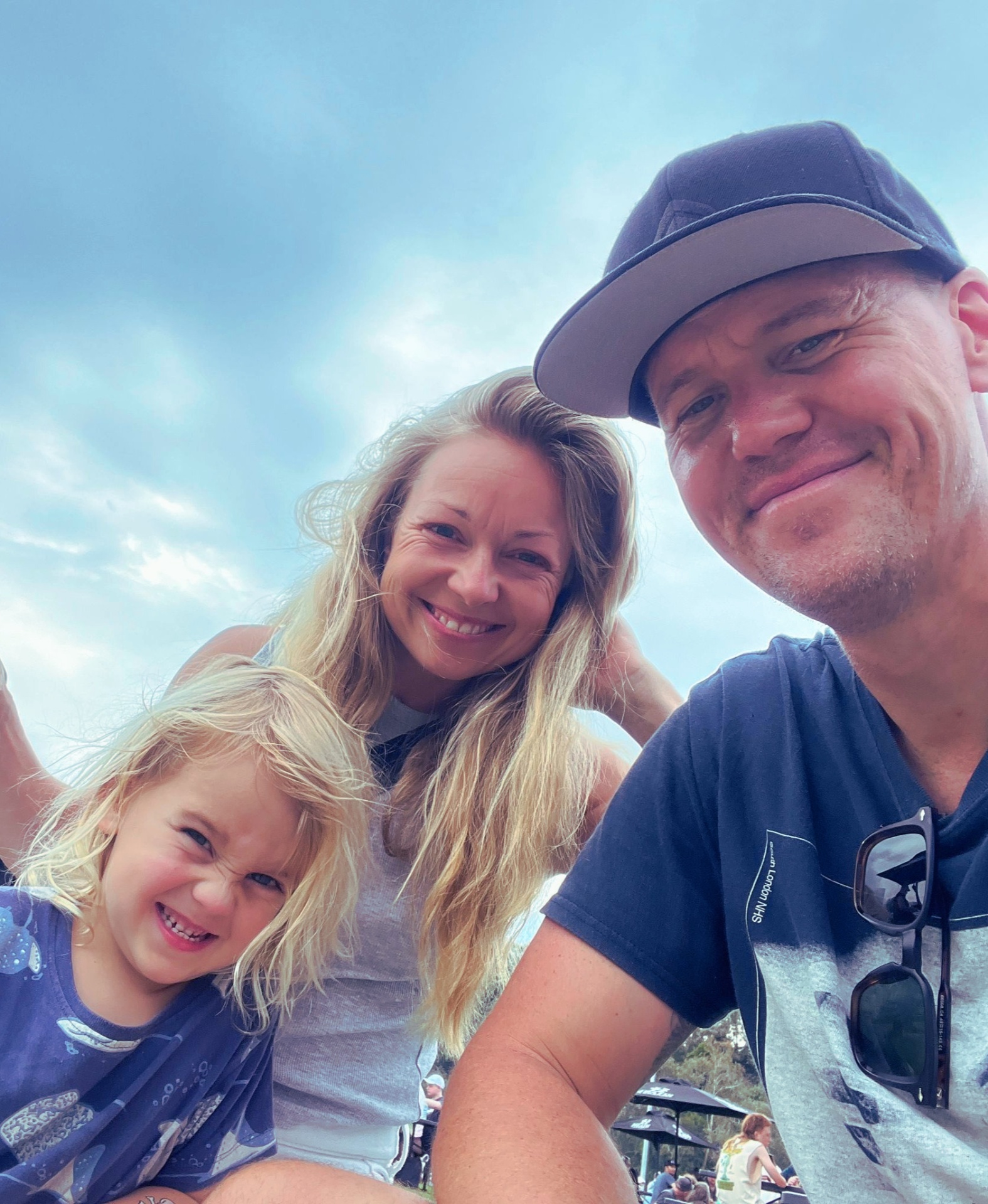 Nina Huchthausen with her family on the Sunshine Coast